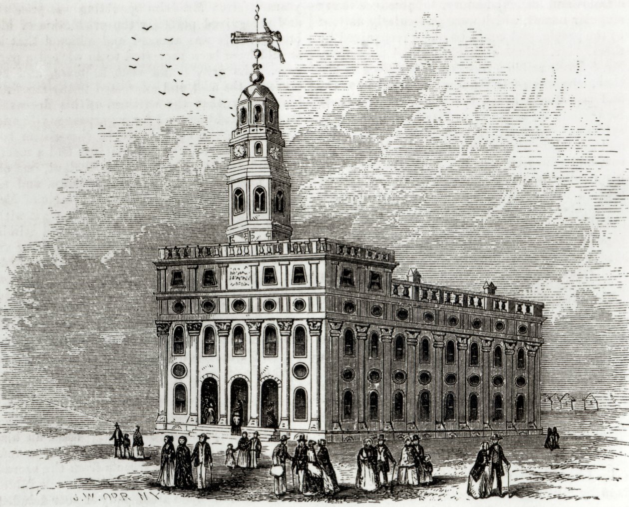 Nauvoo Temple, Illinois, 1854 af John William Orr