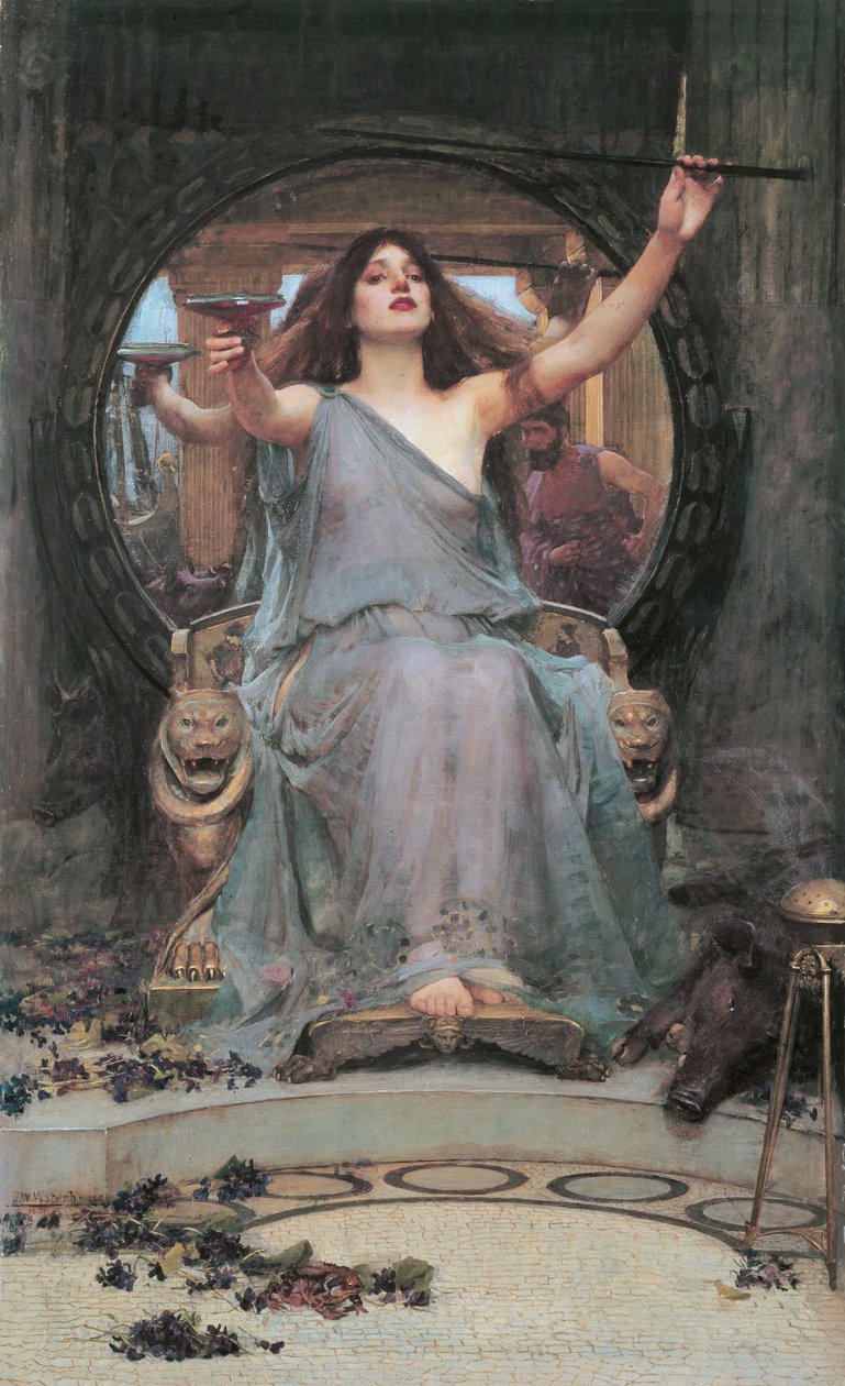 Circe tilbyder bægeret til Odysseus af John William Waterhouse