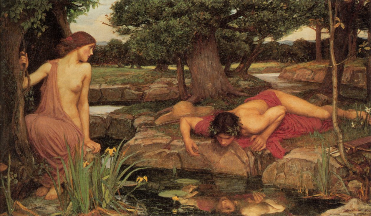 Ekko og Narcissus af John William Waterhouse