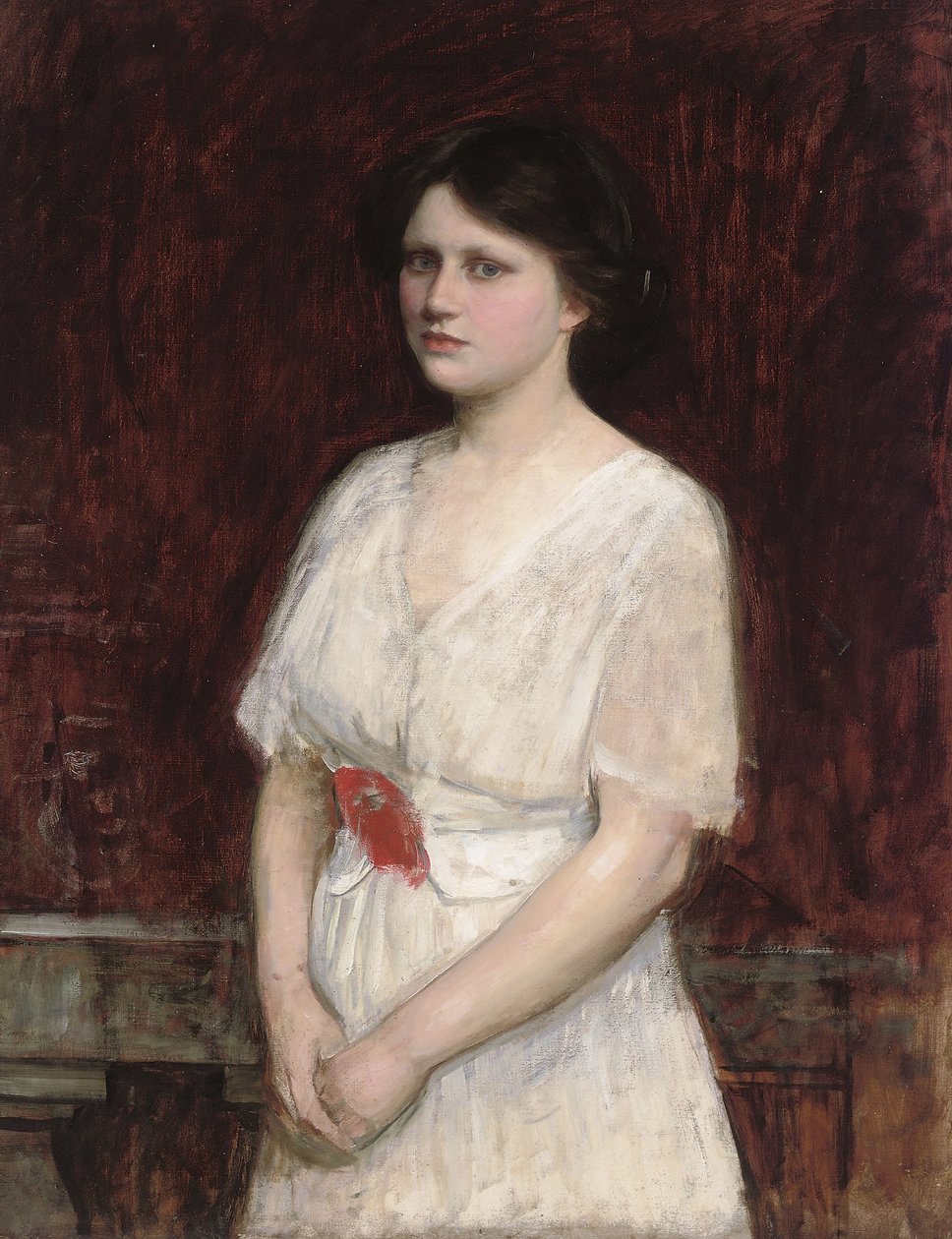 Portræt af frøken Claire Kenworthy af John William Waterhouse