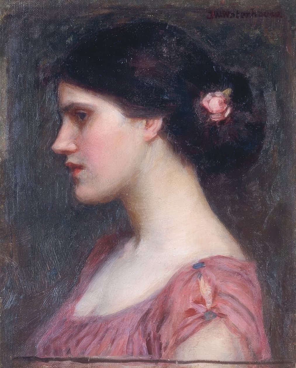 Portræt af en pige af John William Waterhouse