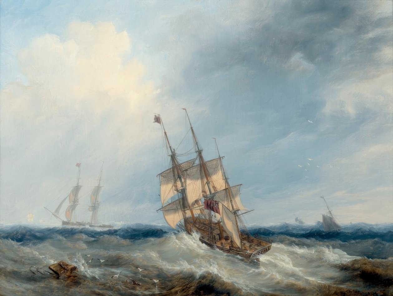 En blæsende dag af John Wilson Carmichael
