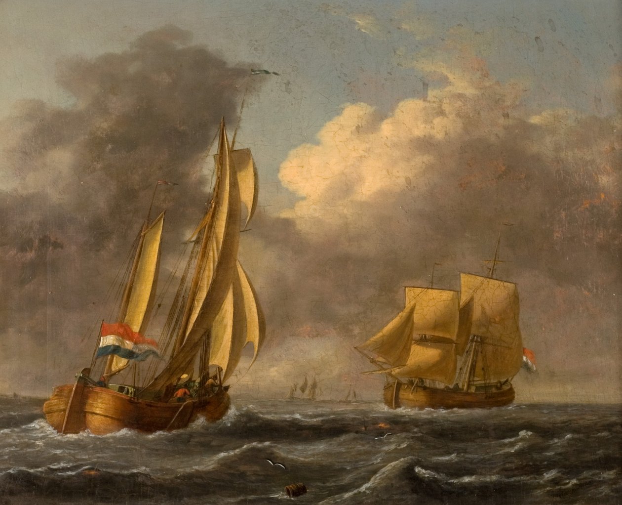 hollandske gallioter ud for kysten af John Wilson Carmichael