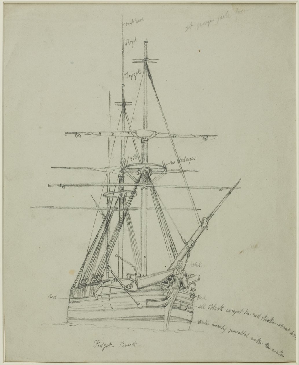 Fidget - Barque af John Wilson Carmichael