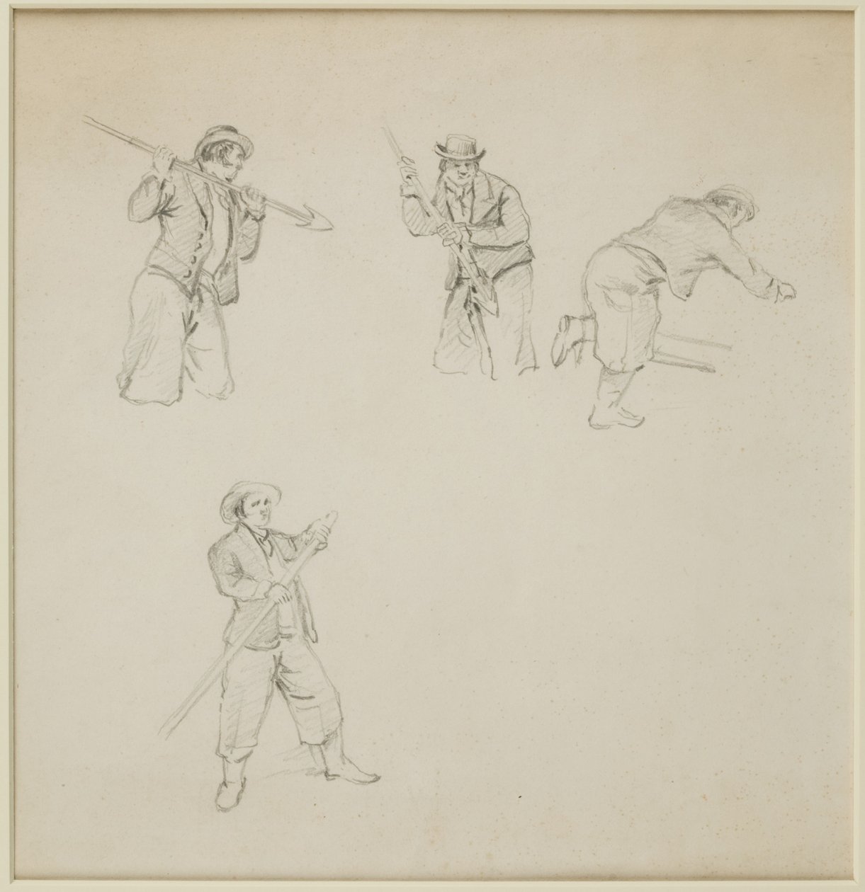 Figurstudier af John Wilson Carmichael