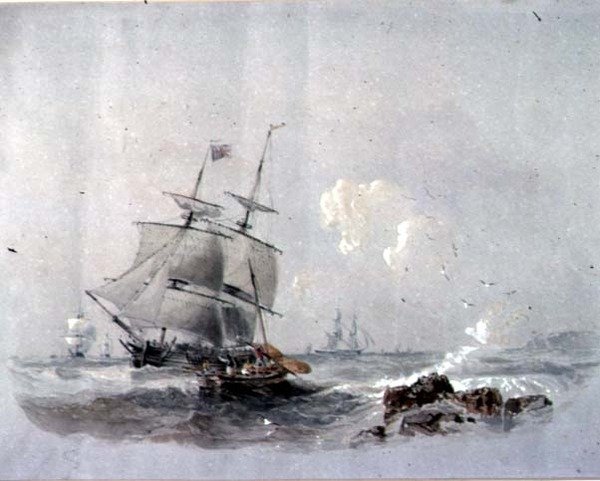 Skibsfart, 1800-tallet af John Wilson Carmichael
