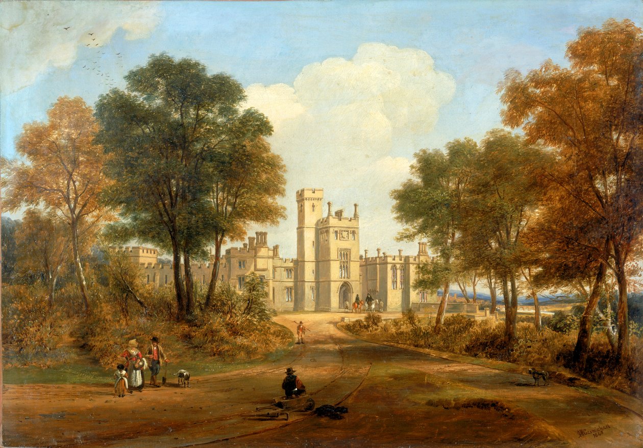 Indgangen til Beaufront Castle, 1845 af John Wilson Carmichael