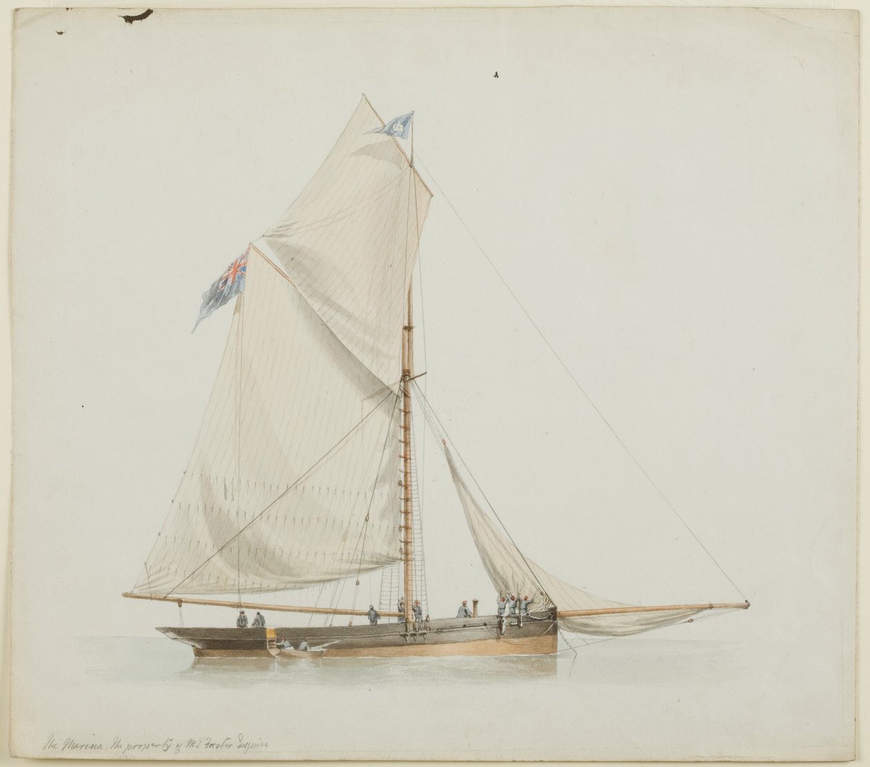 The Marina (blyant og akvarel på papir) af John Wilson Carmichael