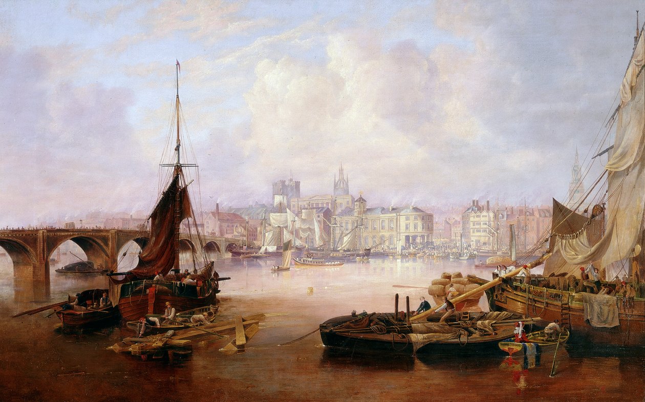Borgmesterens pram på Tyne, 1828 af John Wilson Carmichael