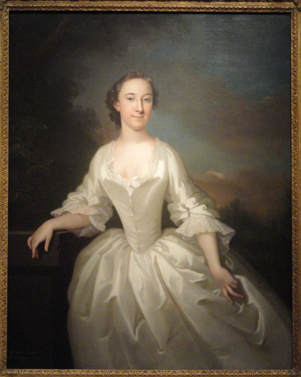 Portræt af Lucy Parry, hustru til Admiral Parry af John Wollaston