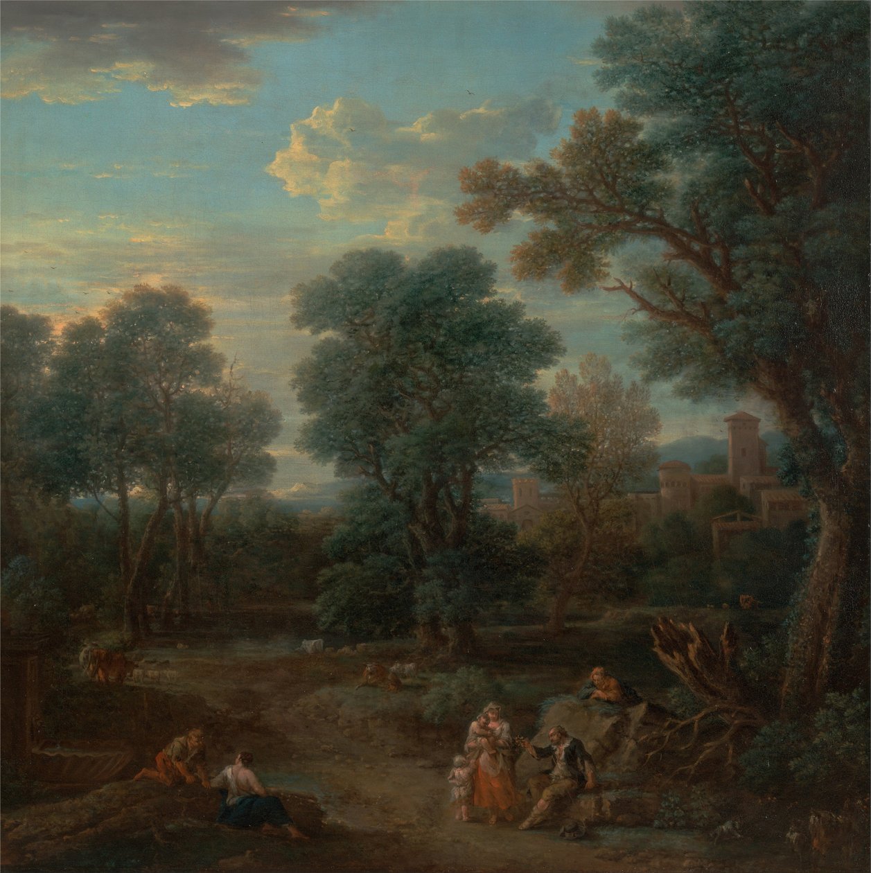 Klassisk landskab- morgen af John Wootton