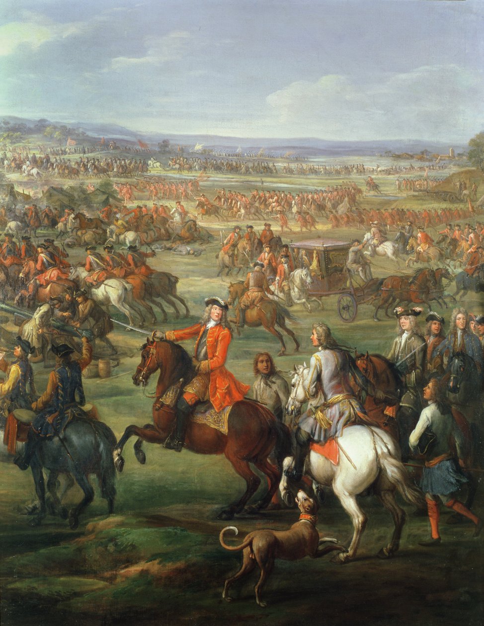Slaget ved Blenheim den 13. august 1704, ca. 1743 olie på lærred detalje af 237822 af John Wootton