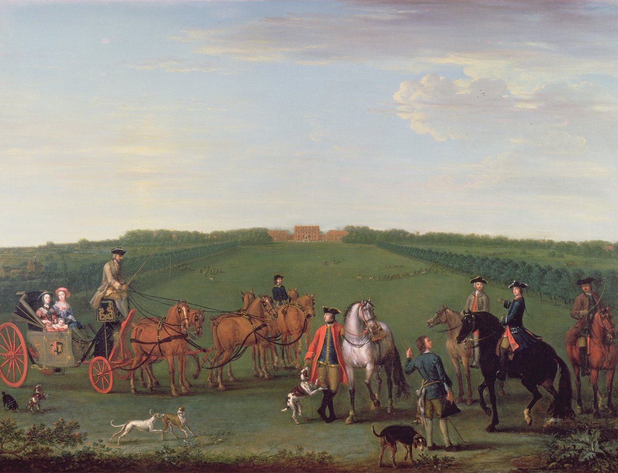 Beauchamp-Proctor-familien og vennerne i Langley Park, Norfolk, 1749 af John Wootton