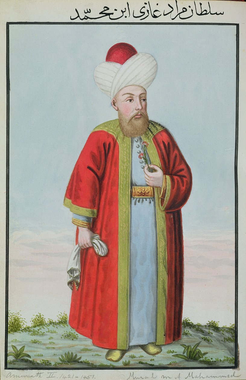 Amurath (Murad) II (1404-51) Sultan 1421-51, fra "A Series of Portraits of the Emperors of Turkey", 1808 af John Young