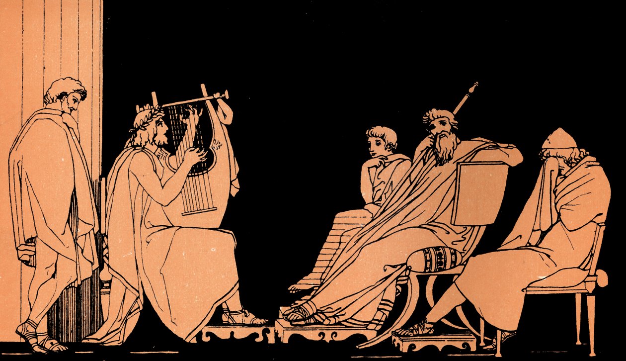 Odysseus græder over Demodocus