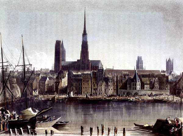 Udsigt over Rouen, fra 
