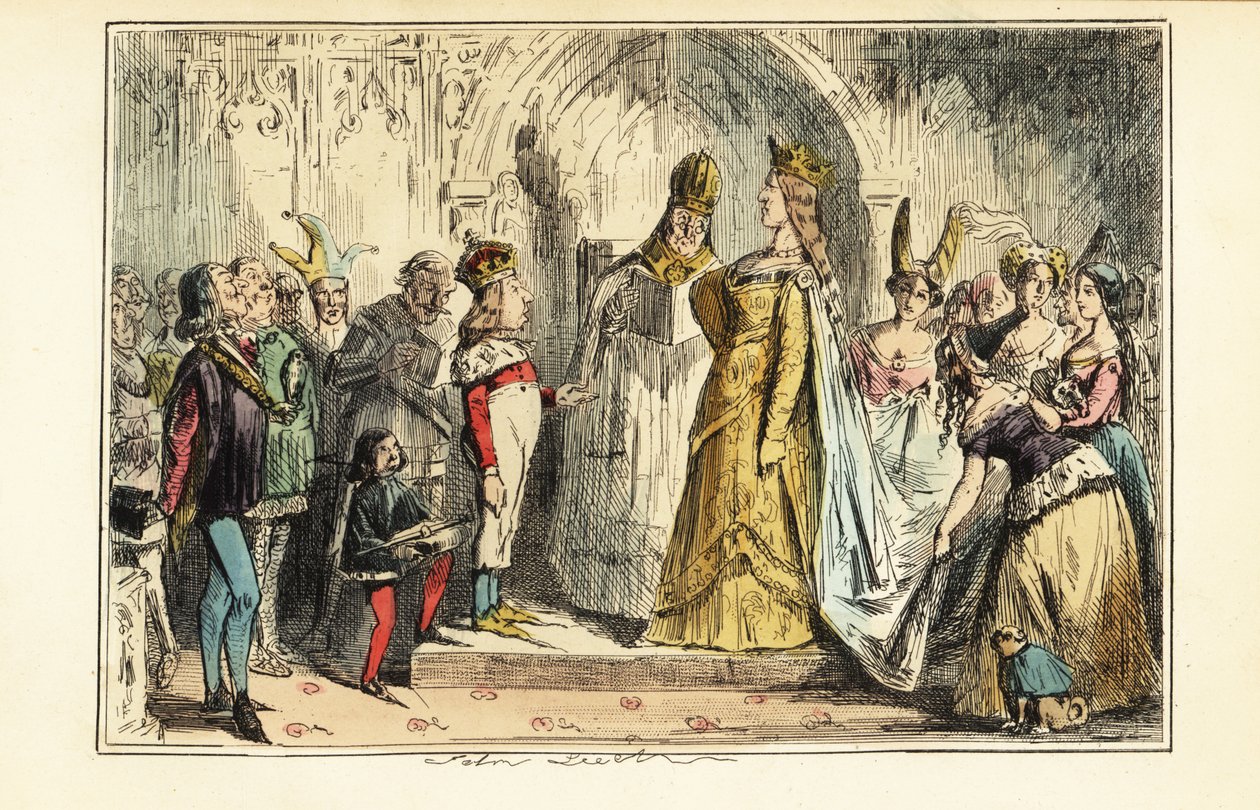 Kong Henrik VI af England gift med Margaret af Anjou i Titchfield Abbey, 23. april 1445 af John (after) Leech