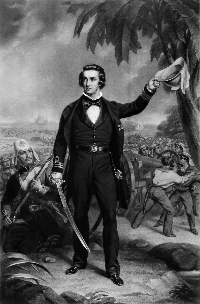 Kaptajn Sir William Peel RN, VC, KCB, 21. september 1857 (mezzotint) af John (after) Lucas