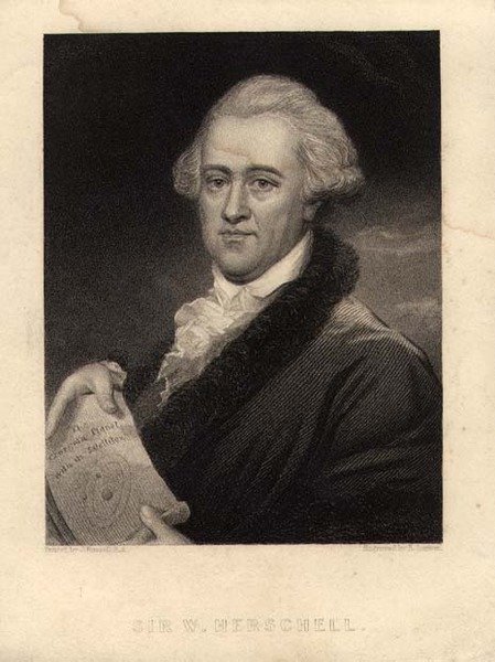 Portræt af Sir William Herschel (1738-1822), graveret af Edward Scriven (1775-1841) (litho) af John (after) Russell