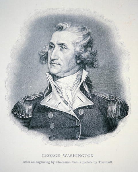 George Washington, graveret af Thomas Cheesman (1760-1835) (litho) af John (after) Trumbull