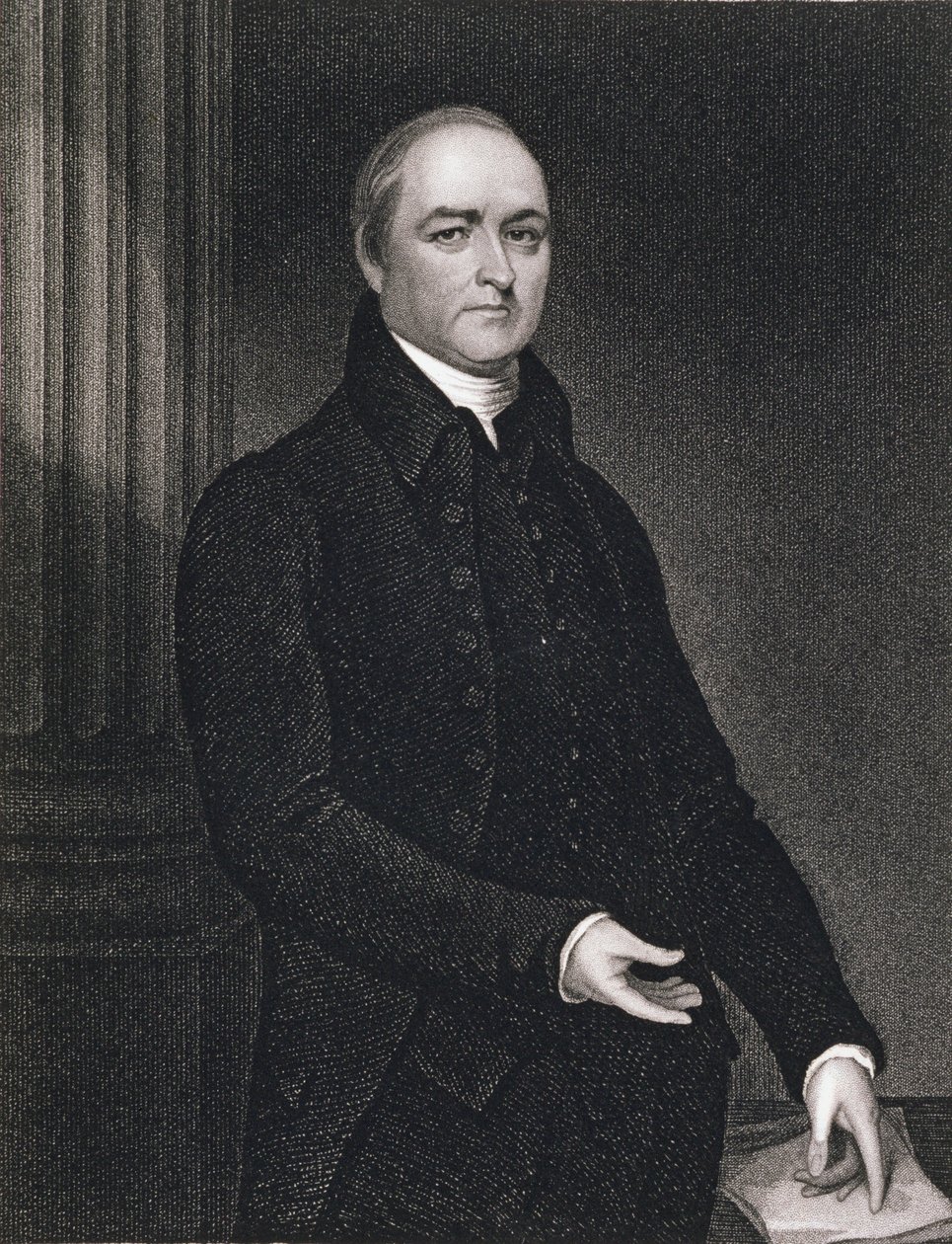 Revd. Timothy Dwight (1752-1817) graveret af John B. Forrest (1814-70) (gravering) af John (after) Trumbull