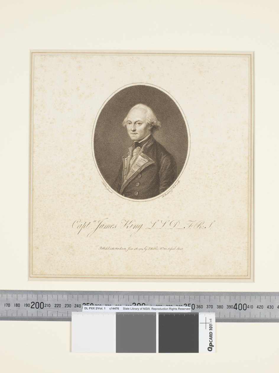 III. Kaptajn James King, graveret af Francesco Bartolozzi (1727-1815), ca. 1773-84 (gravering) af John (after) Webber