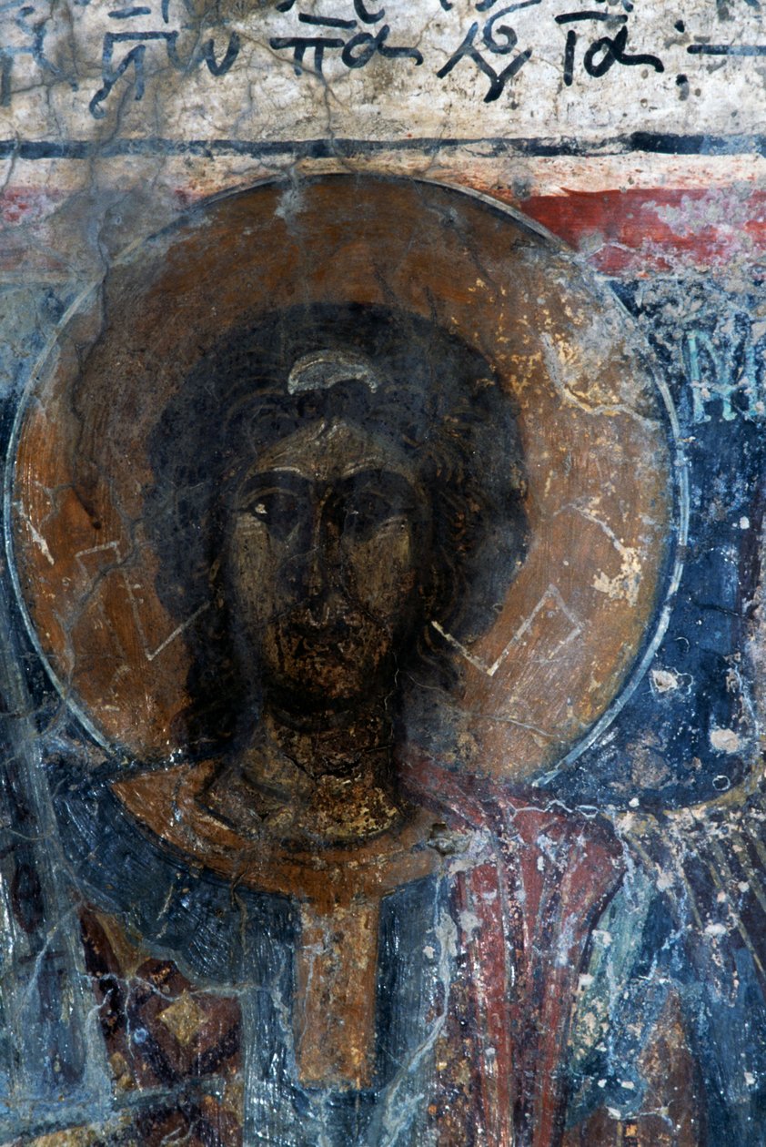 Kristus, frisk kor af Agia Paraskevi, Voutas, Kreta, Grækenland (foto) af Walter Charles Mills