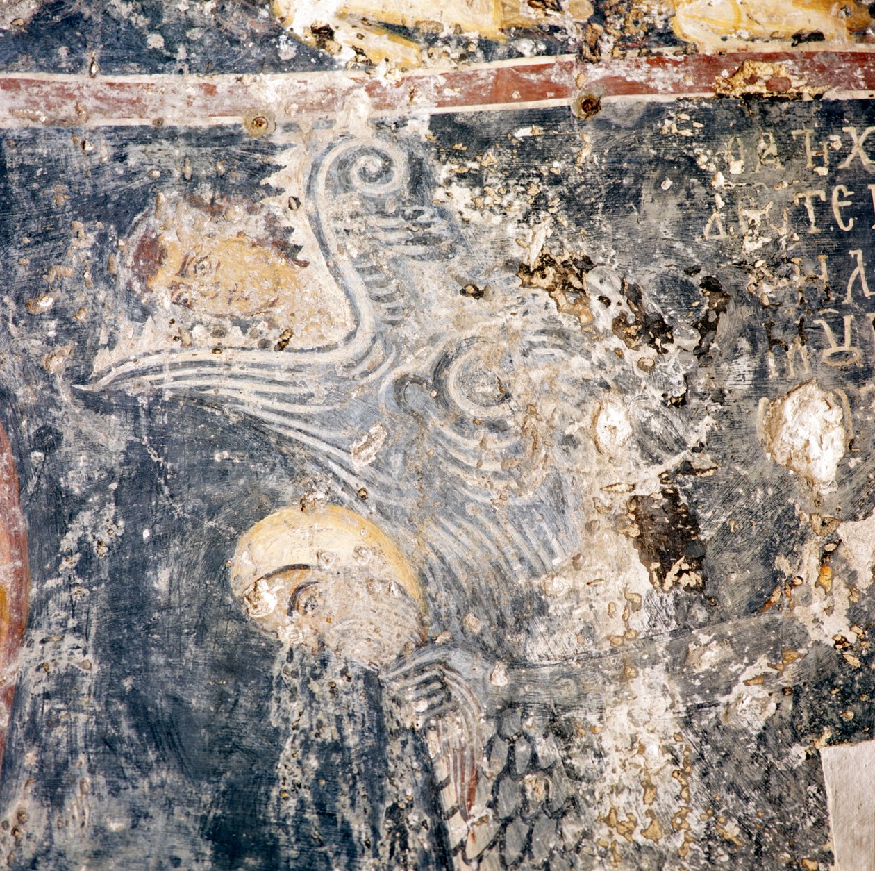Fresco i kirken i Deliana, Kreta, Grækenland (foto) af Walter Charles Mills