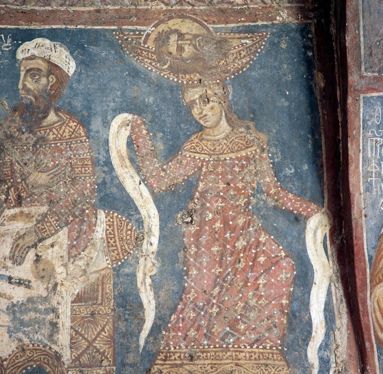 Fresco i kirken i Deliana, Kreta, Grækenland (foto) af Walter Charles Mills