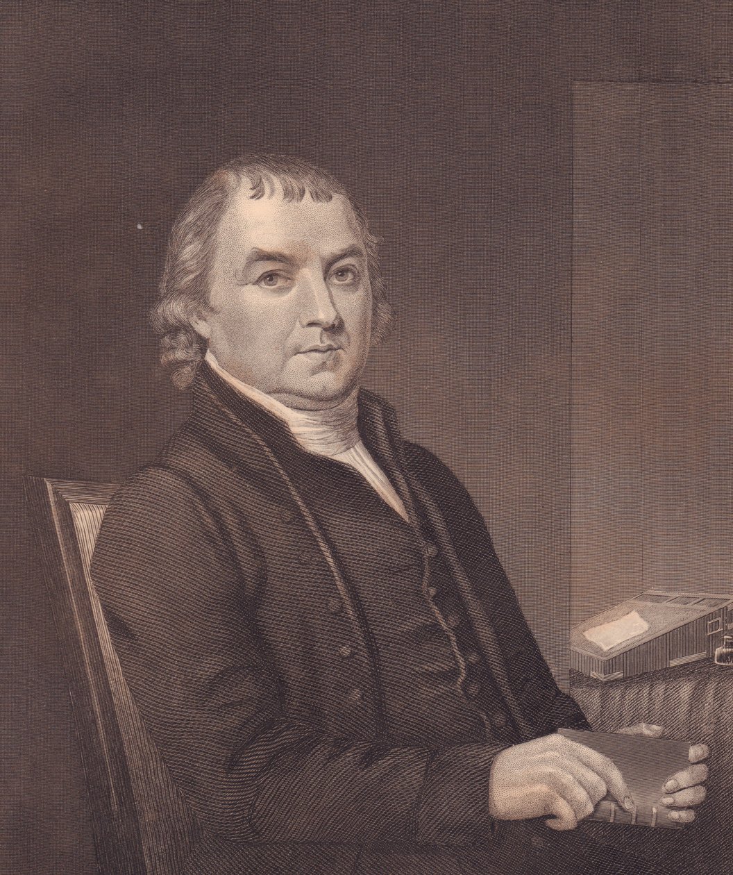 Portræt af den amerikanske metodistbiskop William Mc Kendree (1757-1835), gravering, ca. 1870 af Walter Charles Mills