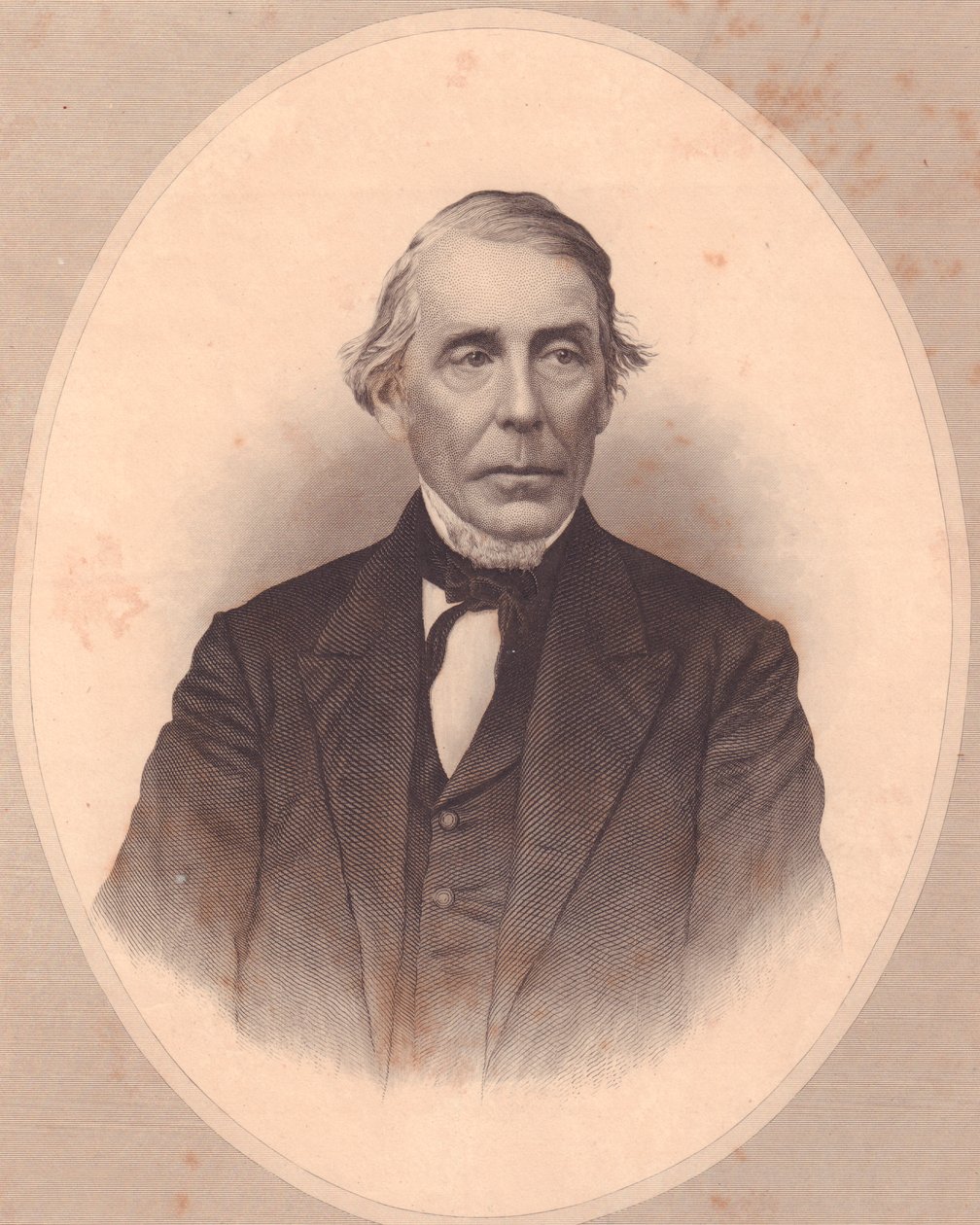 Portræt af den amerikanske metodistpræst John Price Durbin (1800-1876), gravering af W Wellstood fra ladies