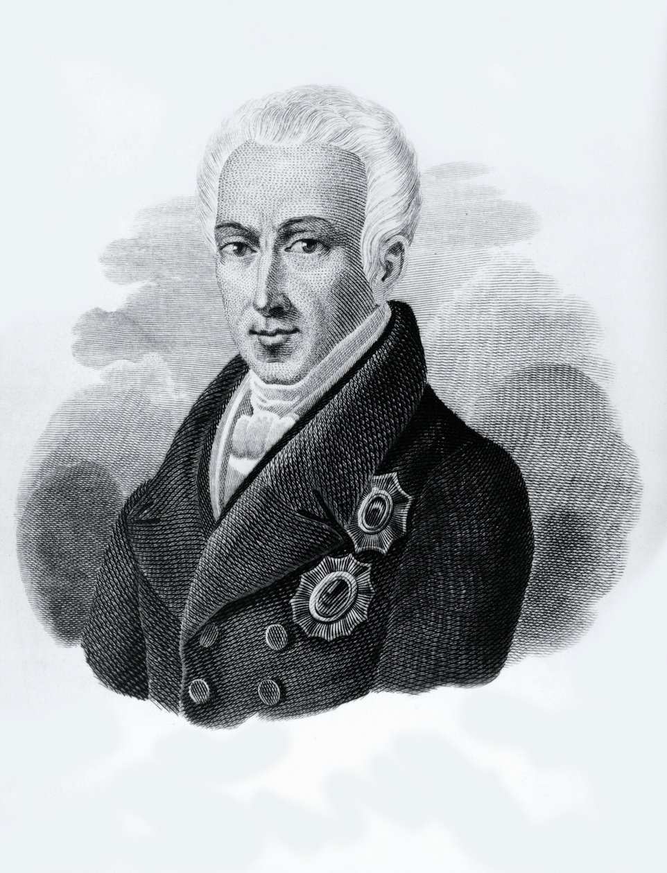 Portræt af grev Ioannis Antonios Kapodistrias (1776-1831), præsident for den græske republik fra 1828 til 1831, gravering af Walter Charles Mills