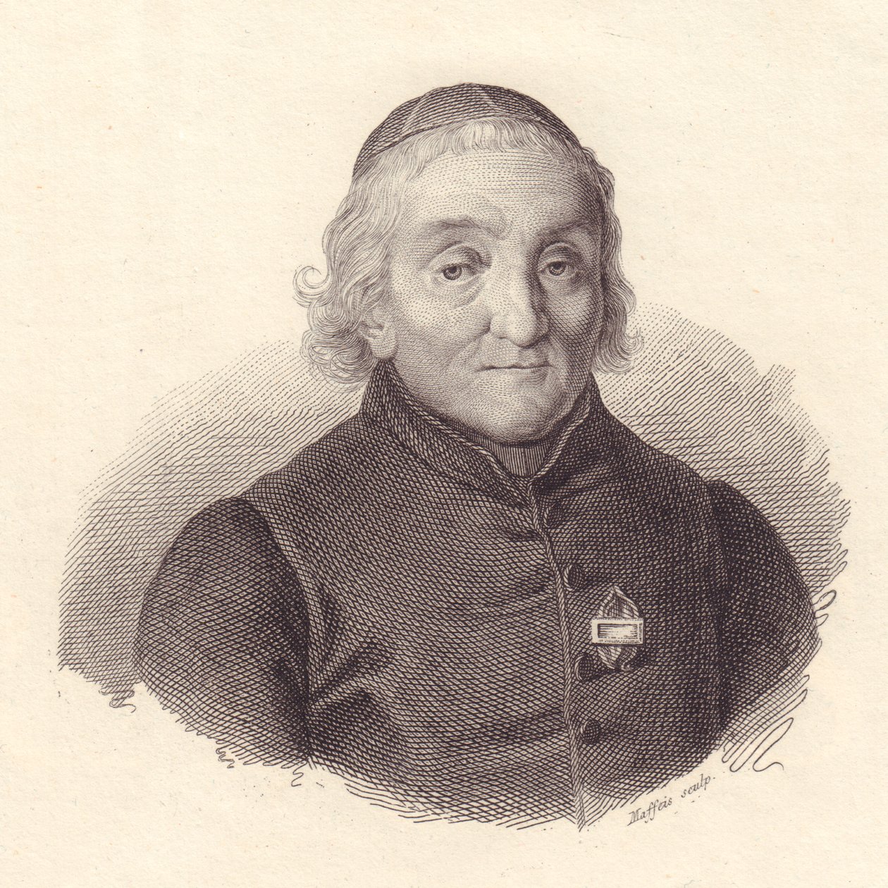 Portræt af den italienske teolog Pietro Tamburini (1737-1827), kobberstik af Maffeis af Walter Charles Mills