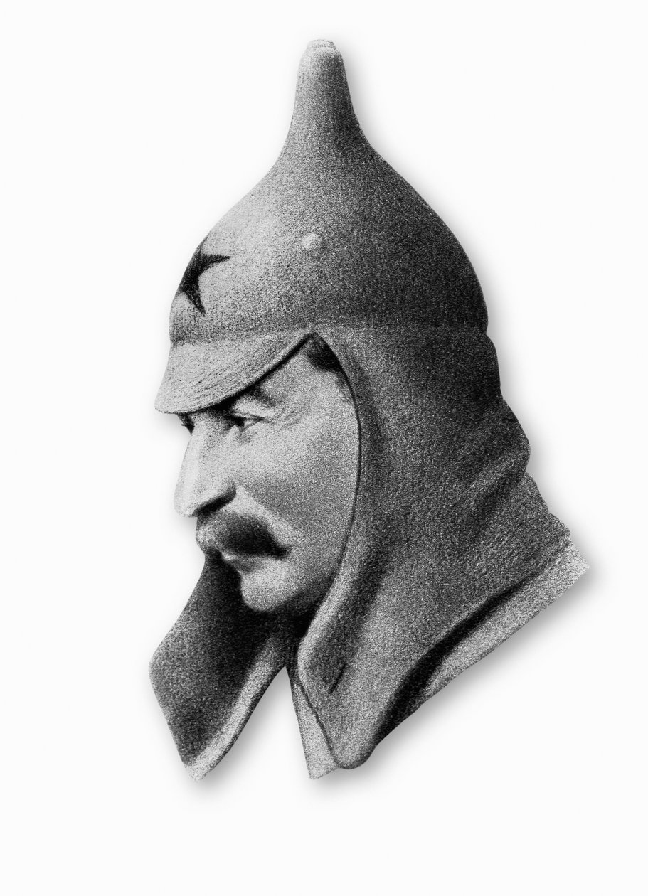 Portræt af Josif Vissarionovich Dzhugashvili kendt som Stalin (1878-1953), russisk politiker af Walter Charles Mills