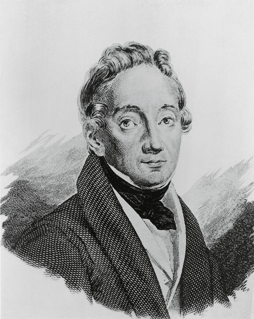 Portræt af Pietro Colletta (1775-1831), italiensk general og historiker, gravering af Walter Charles Mills
