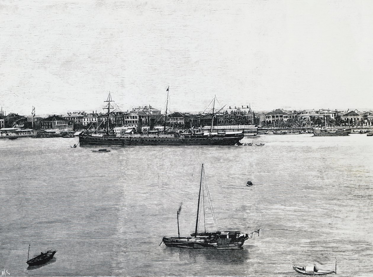 Shanghai havn få uger før krigens udbrud af Walter Charles Mills