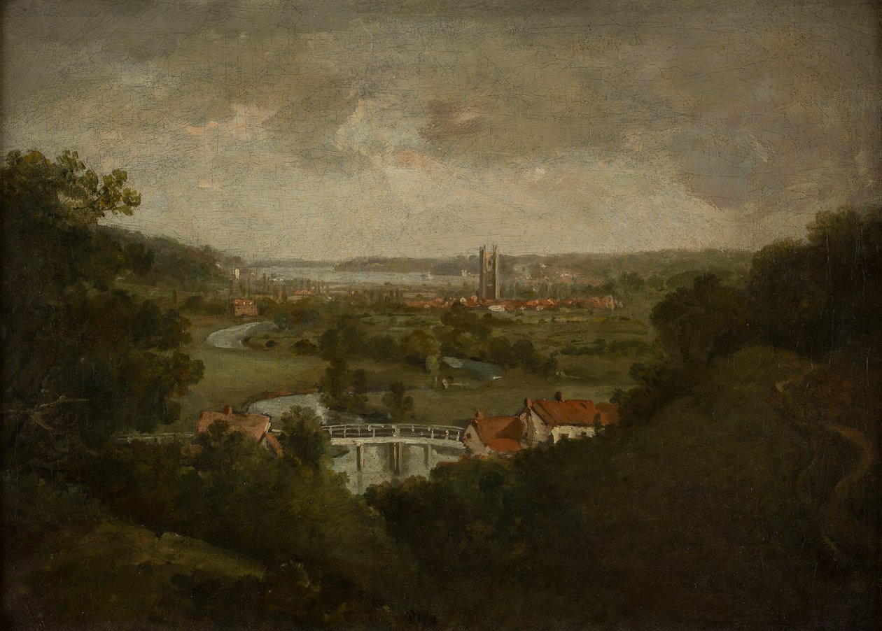 Vale of Dedham (olie på lærred) af John (circle of) Constable