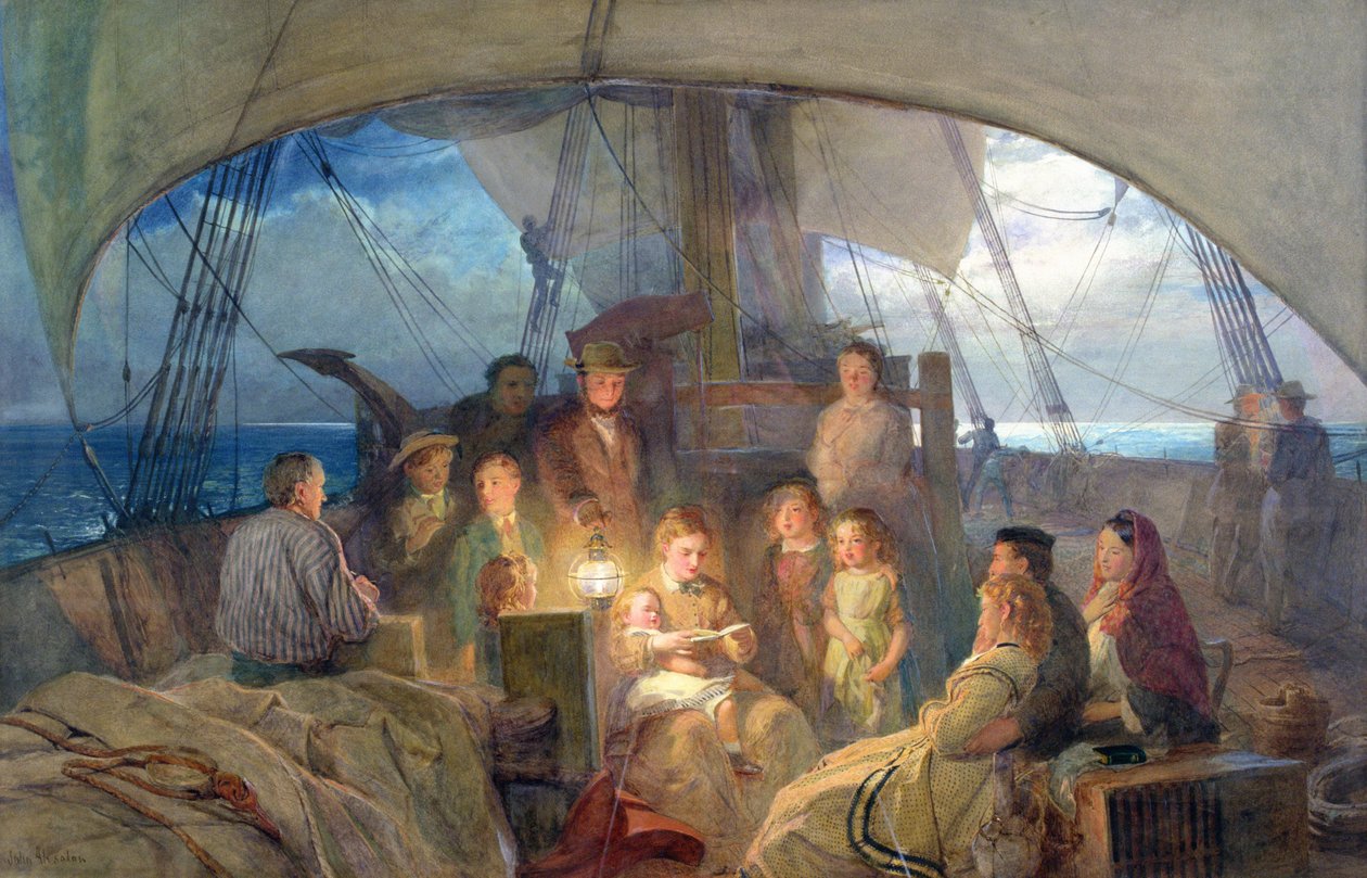 Vi er ude i havet og sejler til vores hjem ud over det dybe... af John Absolon