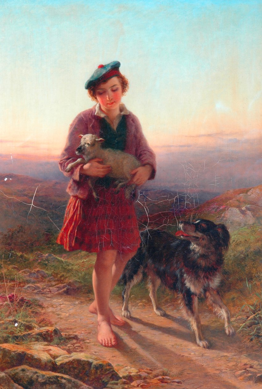 Det forvildede lam, 1863 af John Adam P. Houston