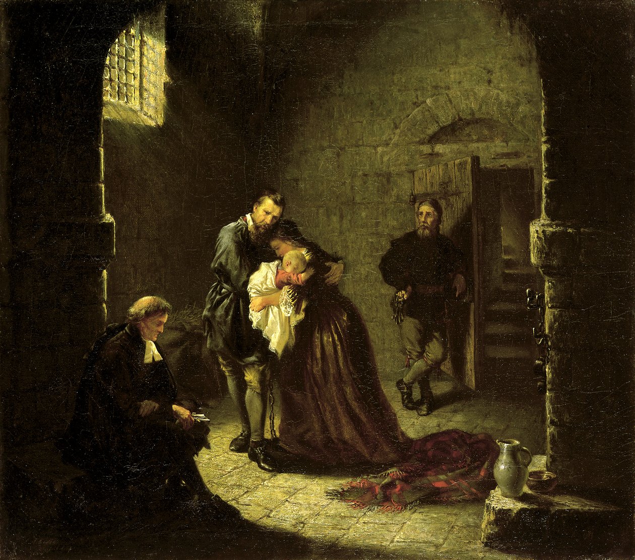 Fængselsscene, 1854. af John Adams Elder