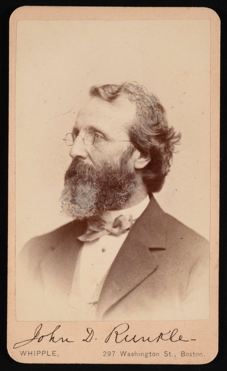 Portræt af John Daniel Runkle 1822-1902, mellem 1865 og 1873. af John Adams Whipple