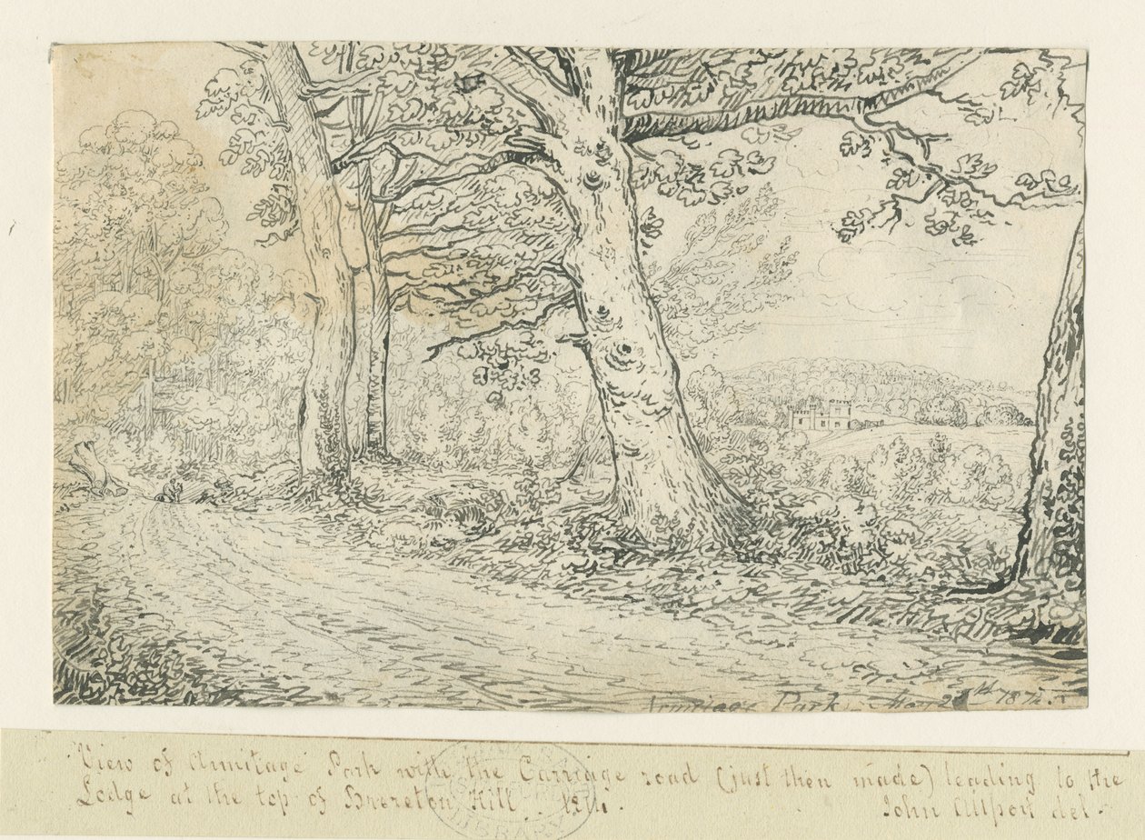 Armitage Park: pentegning, 1814 af John Allport