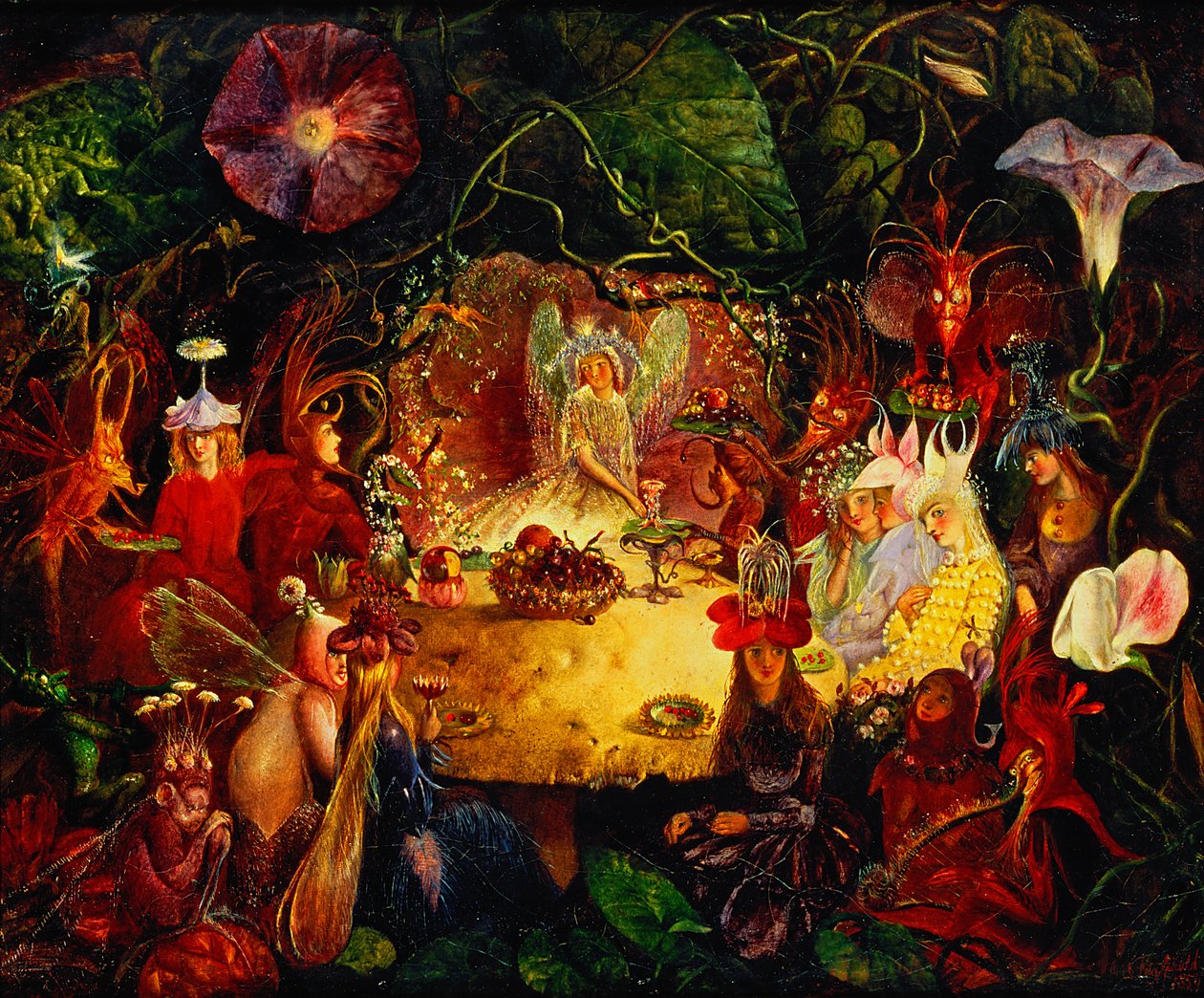 Feernes banket, 1859 af John Anster Fitzgerald