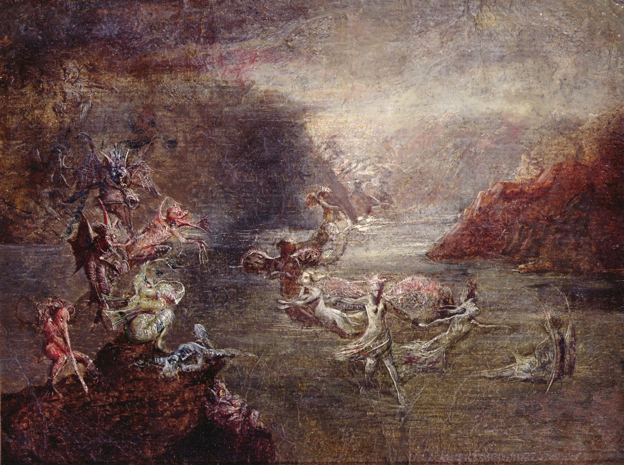 The Fairy Lake (olie om bord) af John Anster Fitzgerald