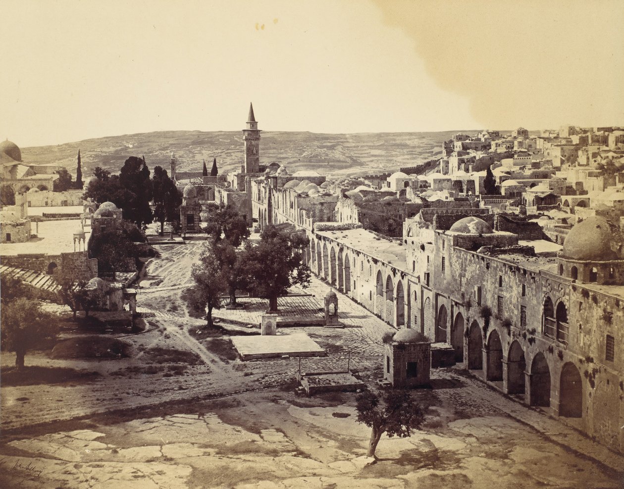 Jerusalem, domstolen i Omar-moskeen, 1857. af John Anthony