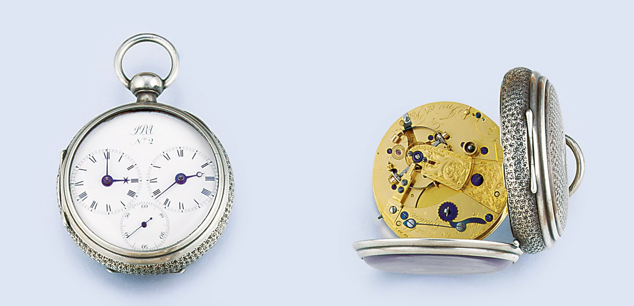 George III middel- og siderisk lommekronometer med Z balance, nr. 2 (metal og emalje) af John Arnold