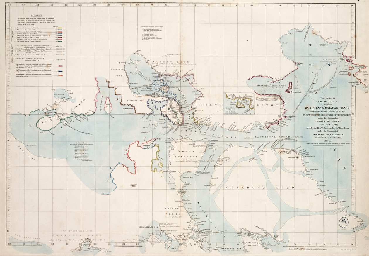 Opdagelser i det arktiske hav mellem Baffin Bay og Melville Island af John Arrowsmith