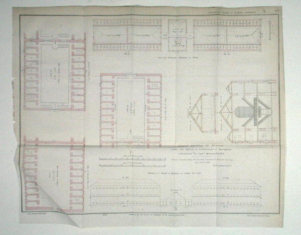 Foreslåede bygninger for fanger under system af indespærring og disciplin underholdt af kaptajn Maconochie, R.N. af John Arrowsmith