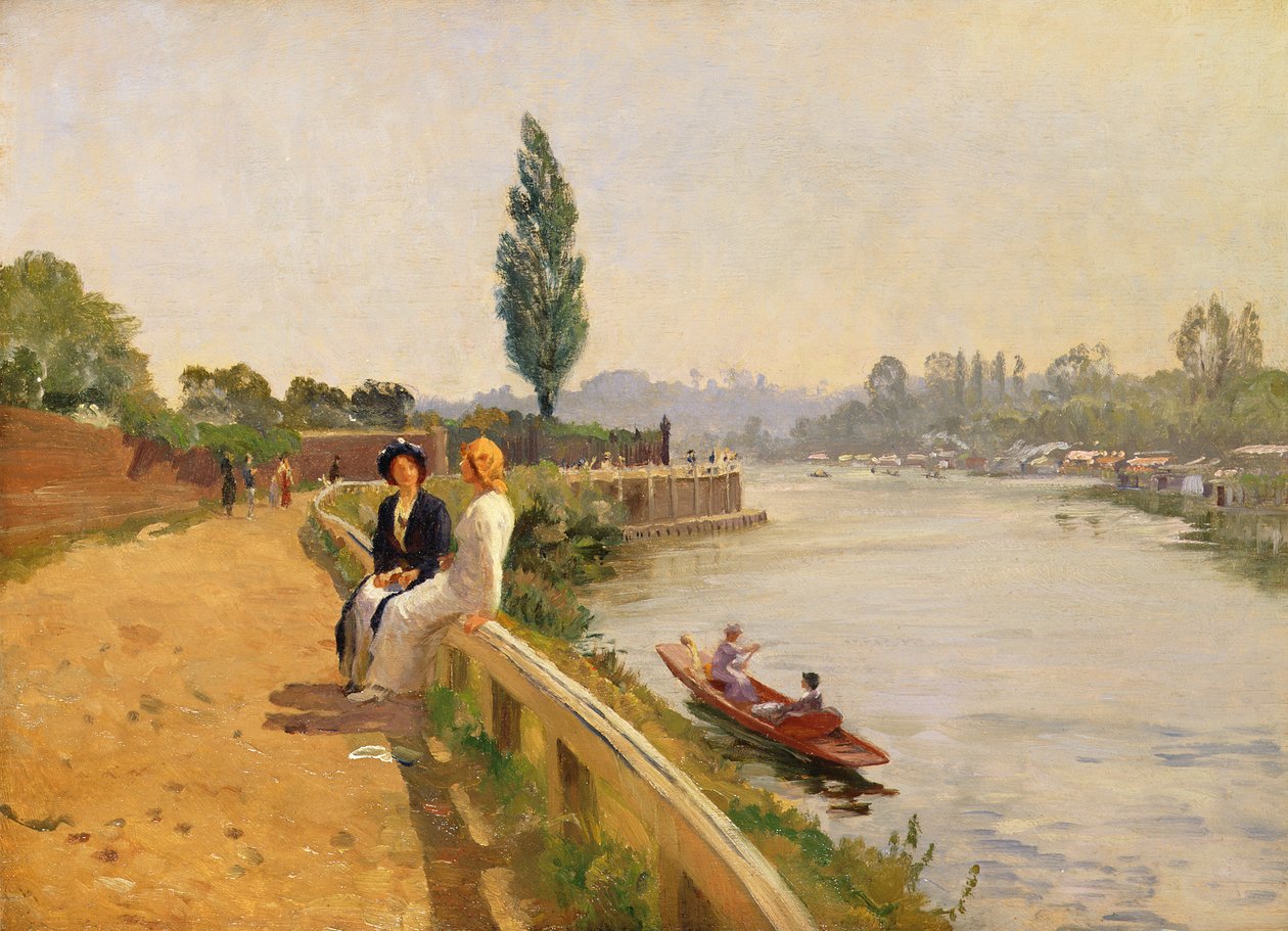 Themsen ved Hampton Court af John Arthur Black