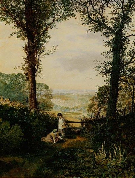 A Burnsall Valley, Wharfedale af John Atkinson Grimshaw